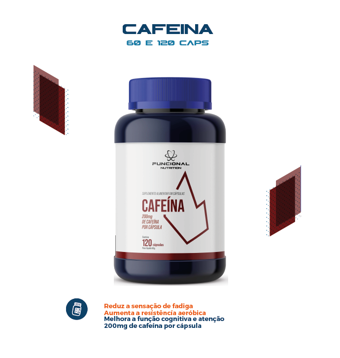 Cafeína Anidra 200 mg 60 Cápsulas