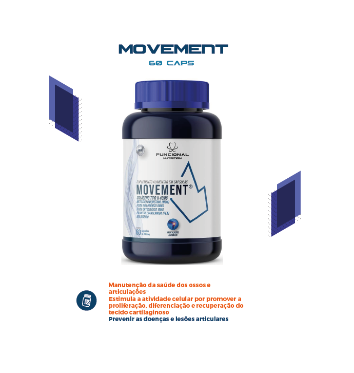 Movement 700mg 60 Cápsulas Colágeno Tipo II