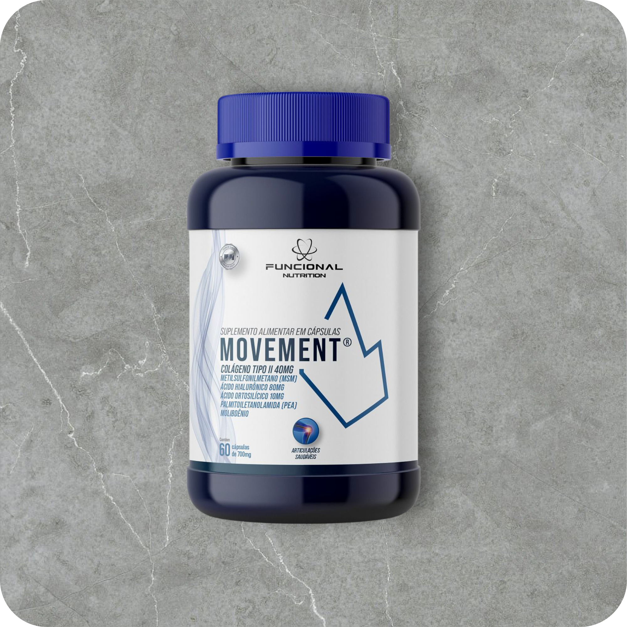 Movement 700mg 60 Cápsulas Colágeno Tipo II