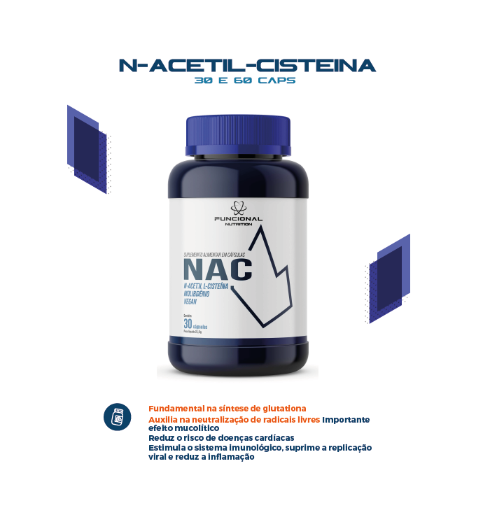 NAC - N-Acetil L-Cisteína 600 mg 60 Cápsulas