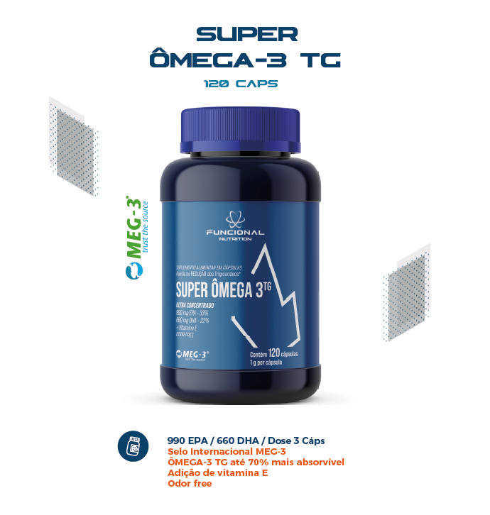 Super Ômega 3 TG 1000 mg 120 Cápsulas
