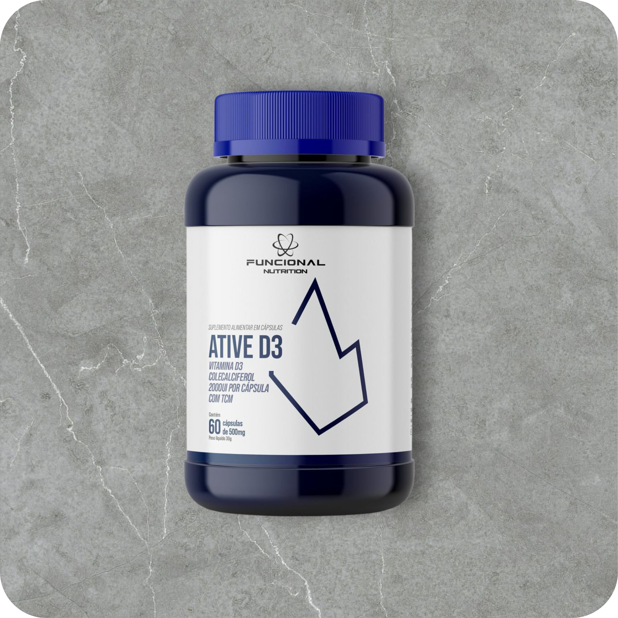 Ative D3 500 mg 60 Cápsulas