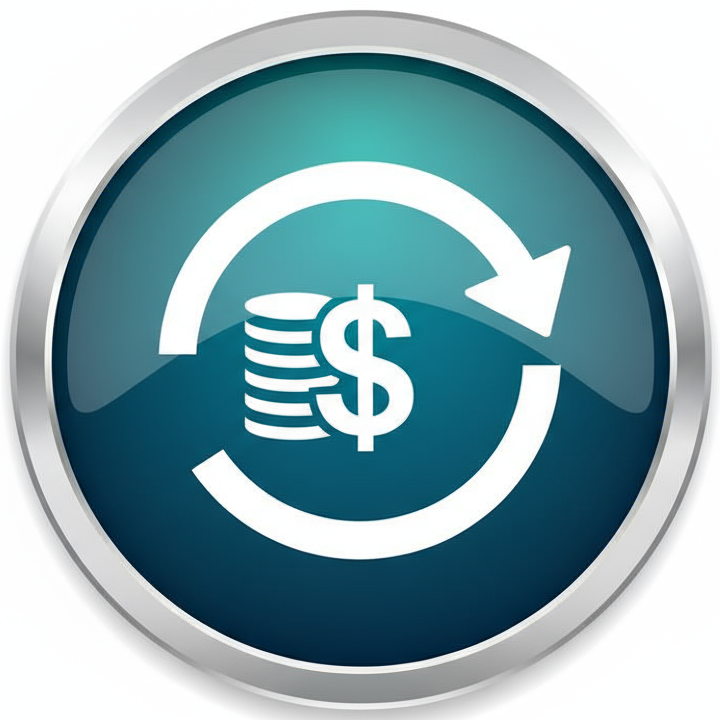 símbolo de reembolso