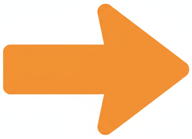 seta para a direita cor laranja